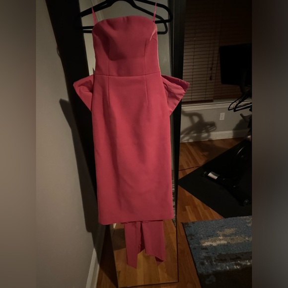 Rebecca Vallance Anais Bow Midi Dress in Rose Pink Aus 6/US 2 - Picture 8 of 14